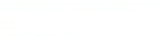 This pitch-black beer is an export stout, meaning that it has a higher carbonation and a higher amount of hoppiness compared to traditional Irish Stouts. Alc. 5% I.B.U. 34 Recommended Temperature: 5˚-10˚ C 